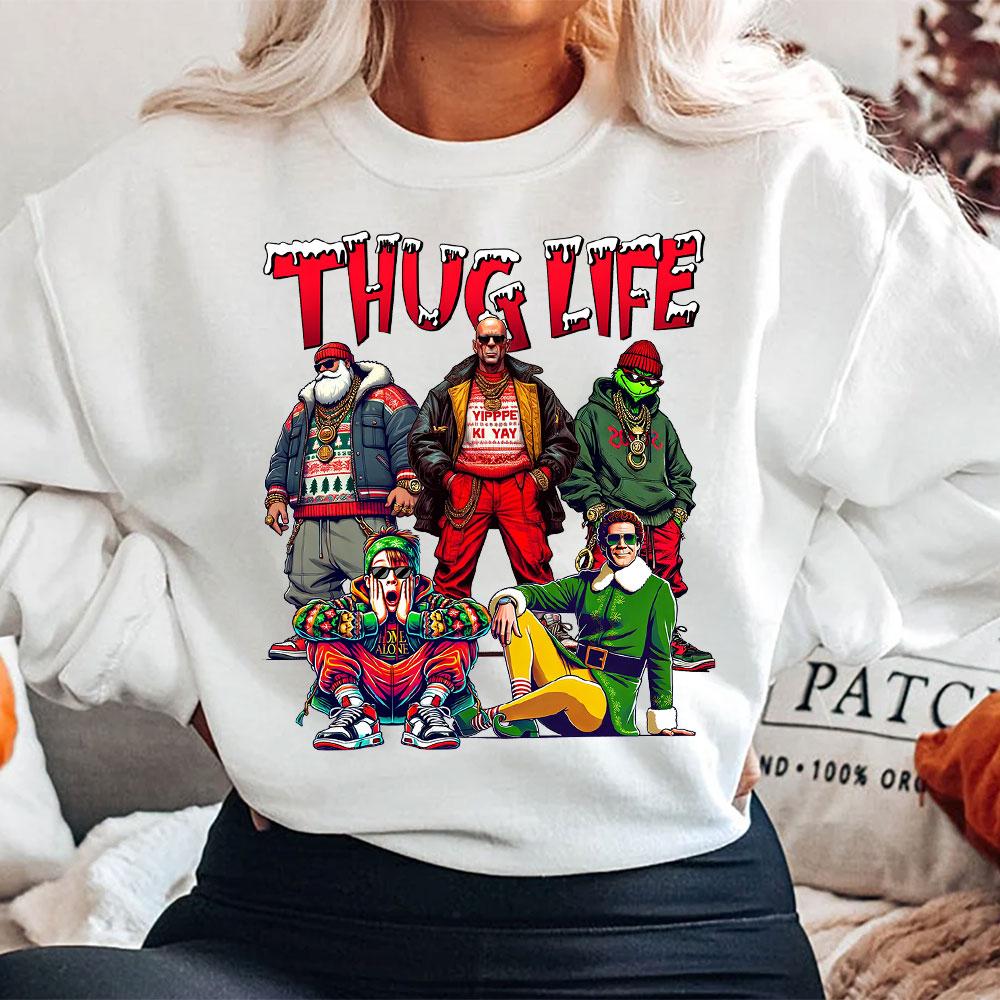 Custom Embroidered Christmas Movie Characters Hoodie | Christmas Gifts