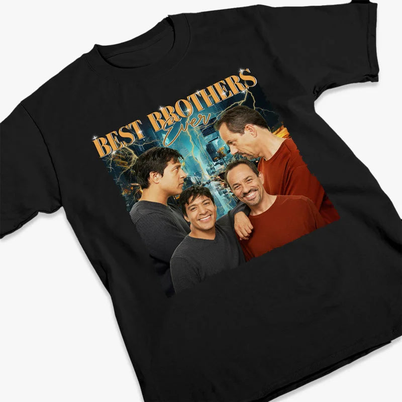 Custom Photo Best Brothers Ever Vintage T-shirt - Personalized Brothers Gifts