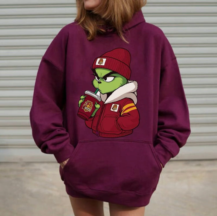 Custom Embroidered Christmas Movie Characters Drinking Sweatshirt