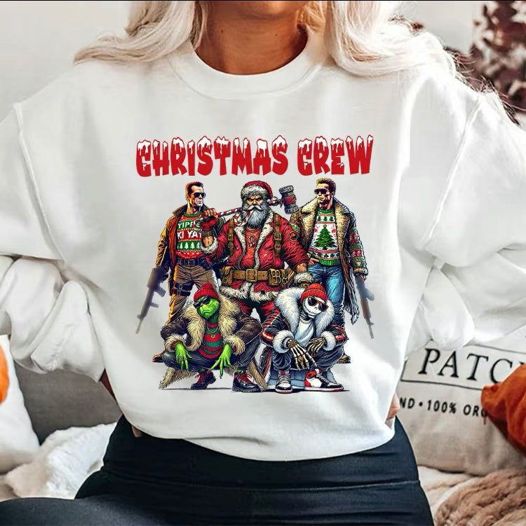 Custom Embroidered Christmas crew Movie Character Sweatshirt