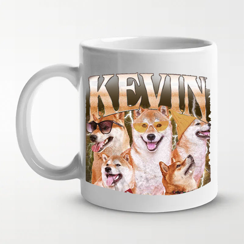 Custom Vintage Pet Photo Mug - Family Personalized Custom Mug