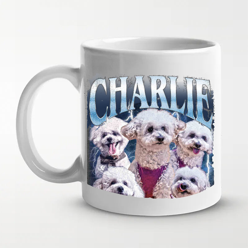 Custom Vintage Pet Photo Mug - Family Personalized Custom Mug