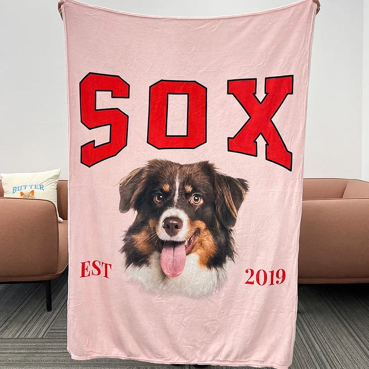 Custom Pet Portrait Blanket