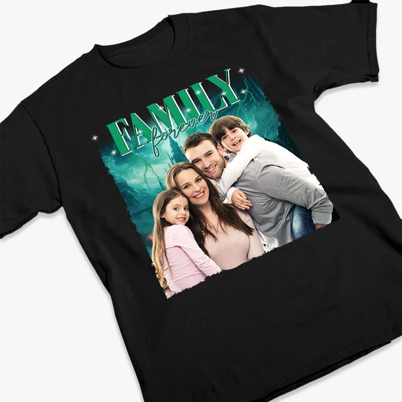 Custom Photo Family Is Forever Vintage T-shirt - Gift For Family Members