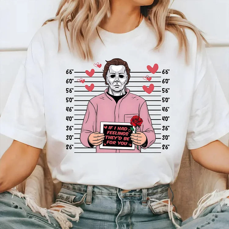 Horror Movie Valentines Mugshot T-shirt, sweatshirt, hoodie