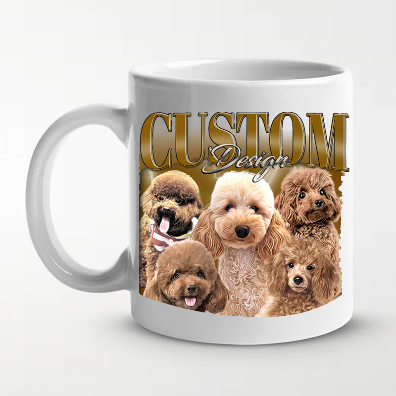 Custom Vintage Pet Photo Mug - Family Personalized Custom Mug