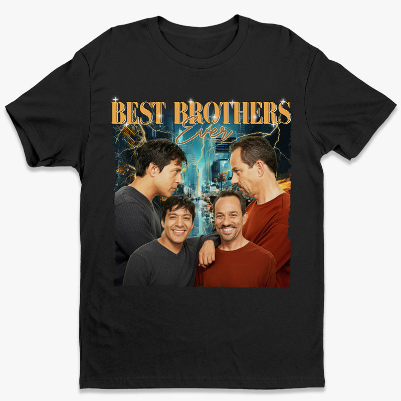 Custom Photo Best Brothers Ever Vintage T-shirt - Personalized Brothers Gifts