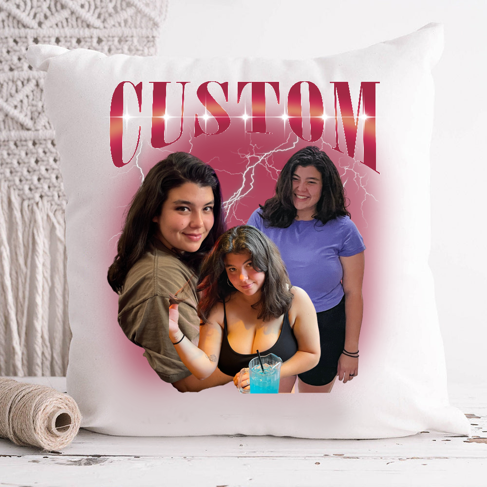 Custom Vintage Photo Pillow -For her/him