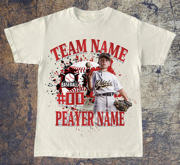 Custom Sports Family Baseball Season Photo Vintage Baseball T-Shirt Gift For Family