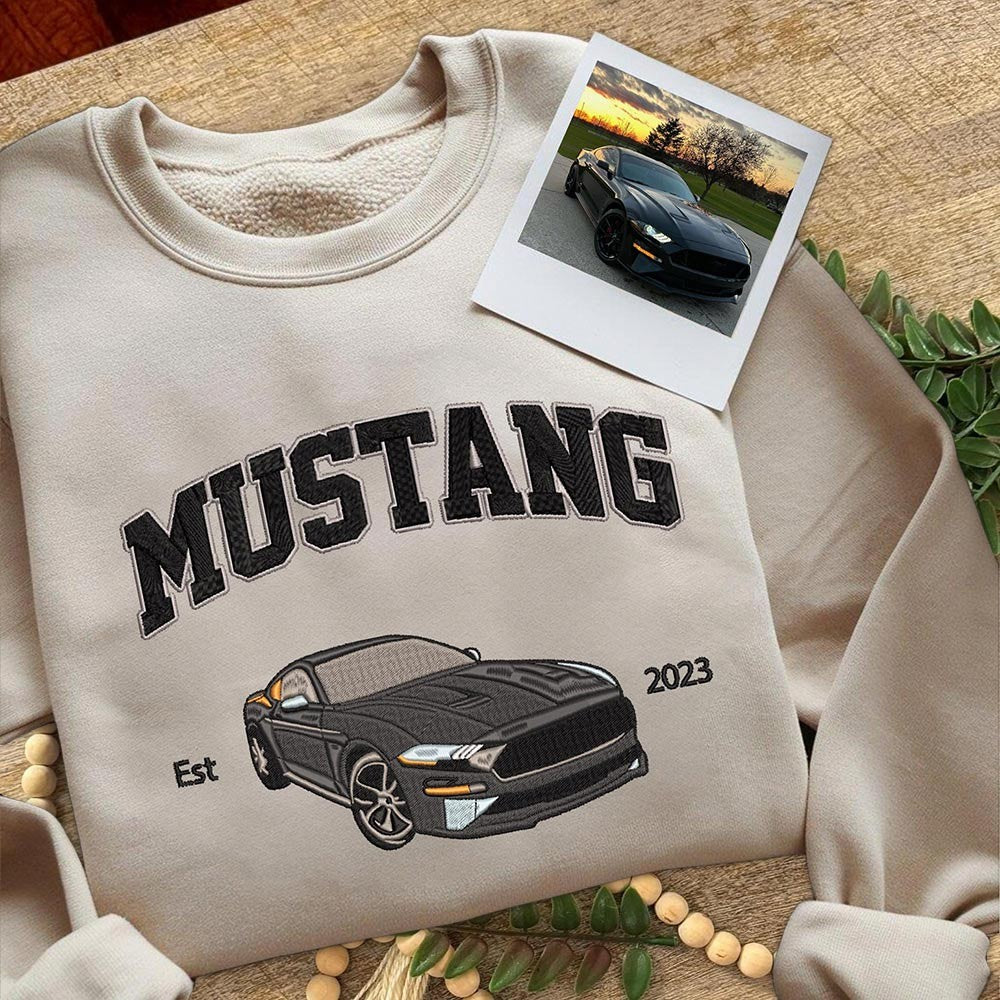 Custom Embroidered Car Sweatshirt for Men Unique Gifts for Boyfriend Husband Christmas Gift for Car Lovers