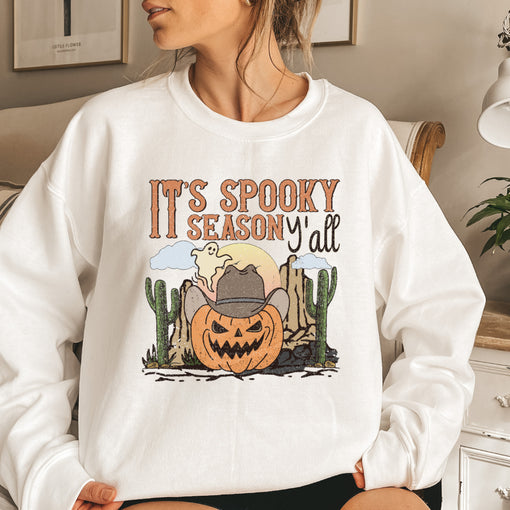 Custom Embroidered Halloween It's Spooky Season Sweatshirt | Halloween Gift