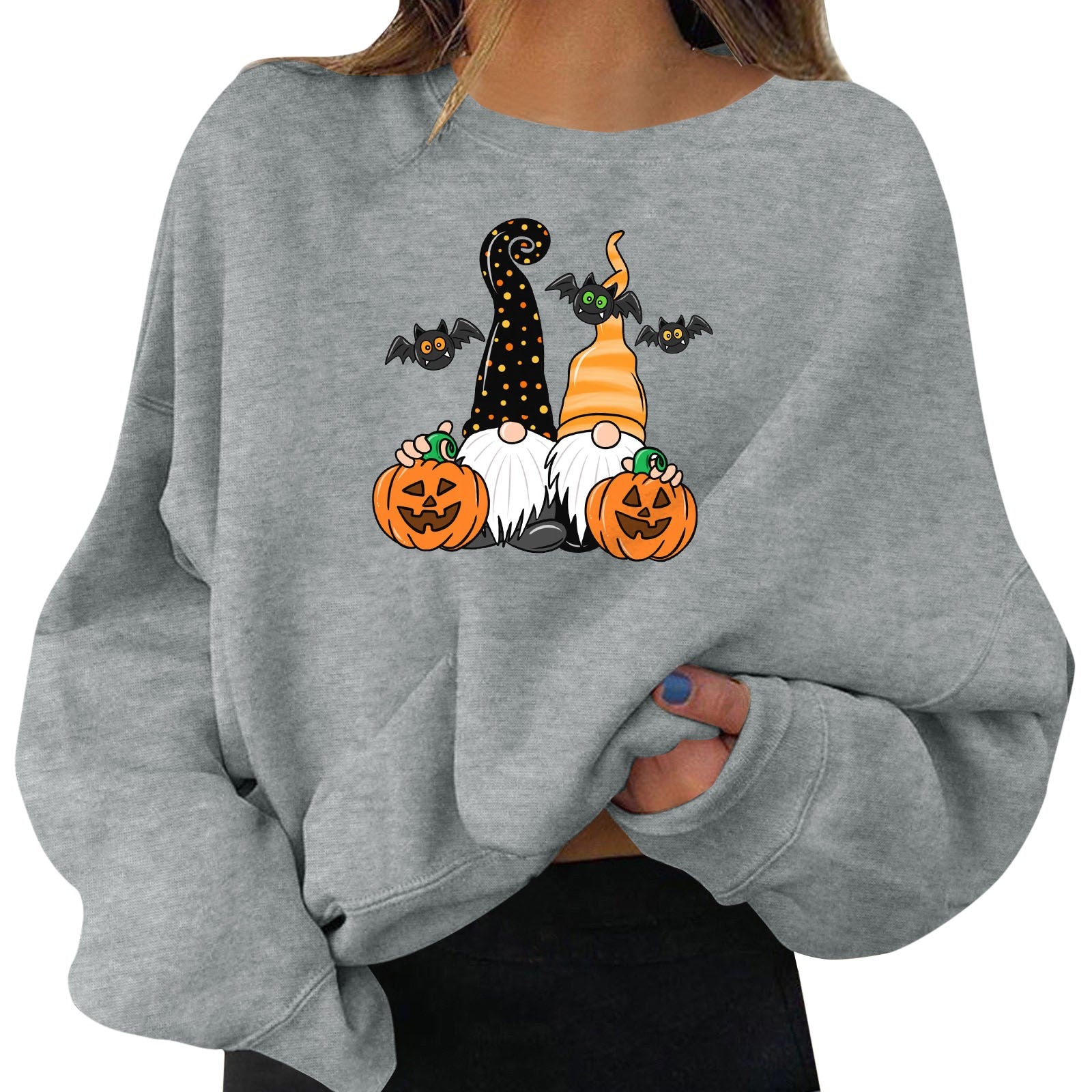 Custom Embroidered Halloween Fun Graphic Print Sweatshirt | Halloween Gift