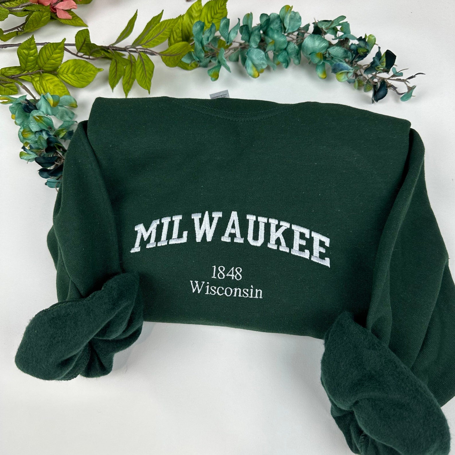 Custom College Varsity City Embroidered Sweatshirts Your Town and State Sweatshirts-Custom Your City Sweatshirts