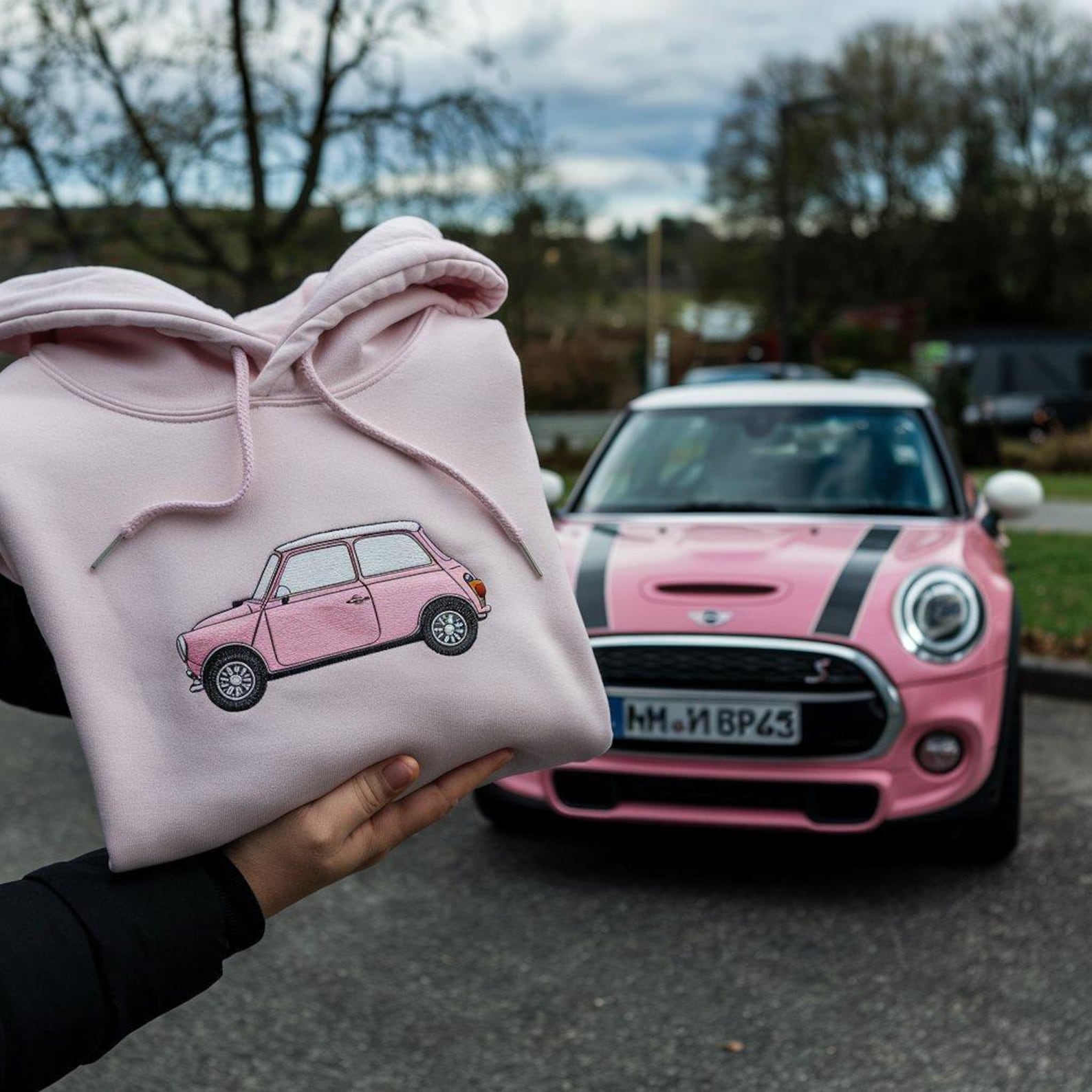 Custom Embroidered Full-Color Car Sweatshirt | Perfect Gift for Car Lovers