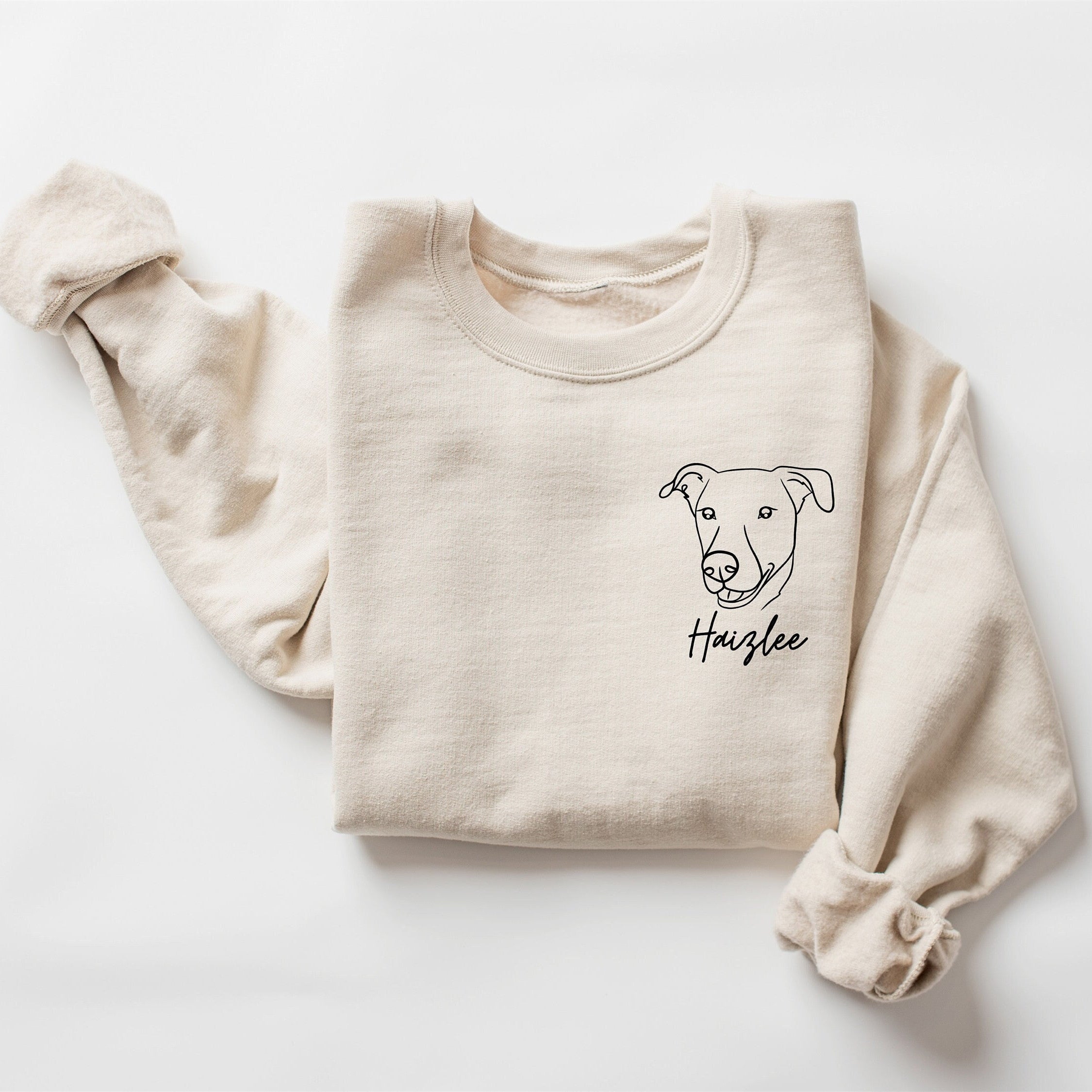 Personalized Embroidered Dog Portrait Photo Hoodie | Gifts for Pet Lovers