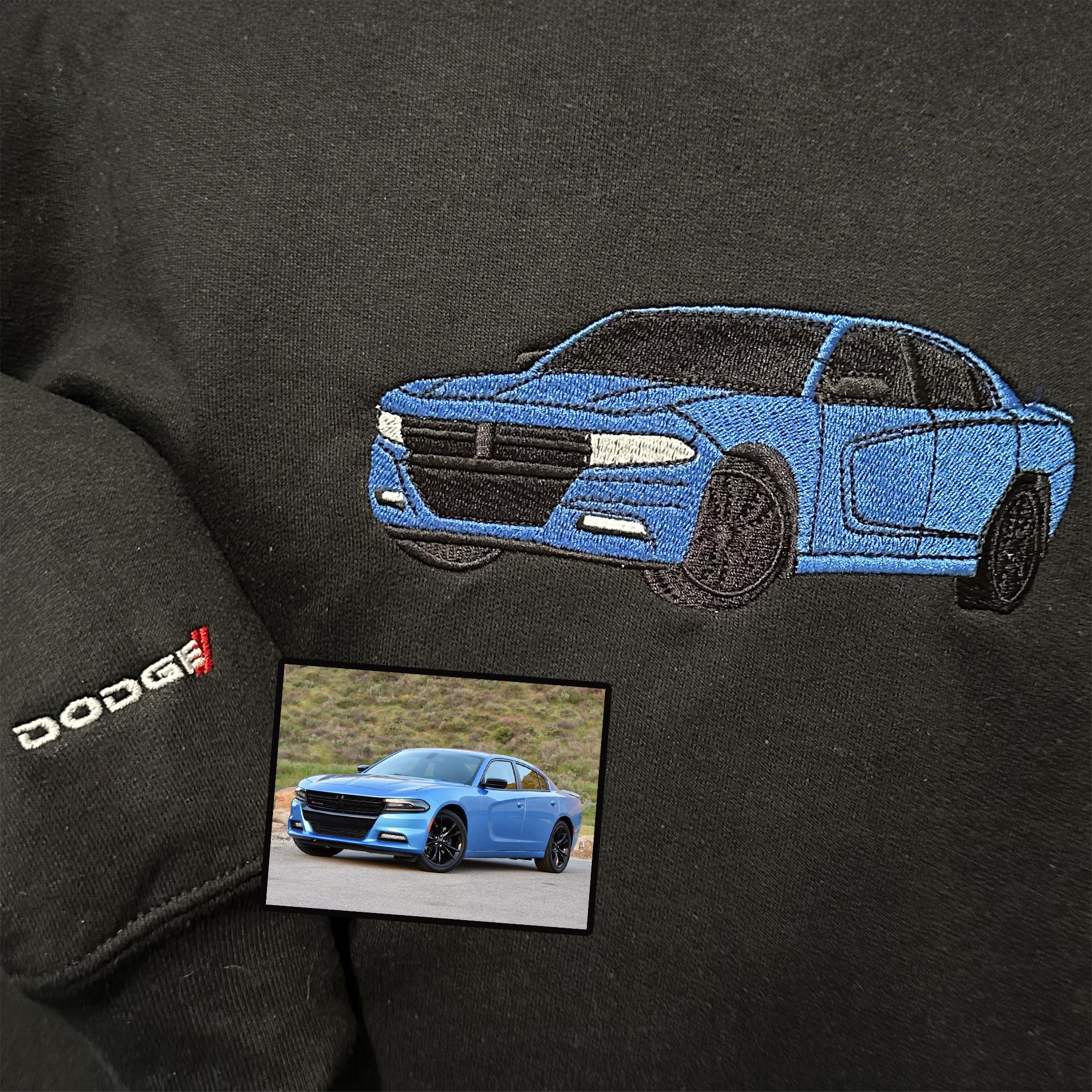 Custom Embroidered Car Photo Hoodie | Car Guy Gift - Gift For Daddy