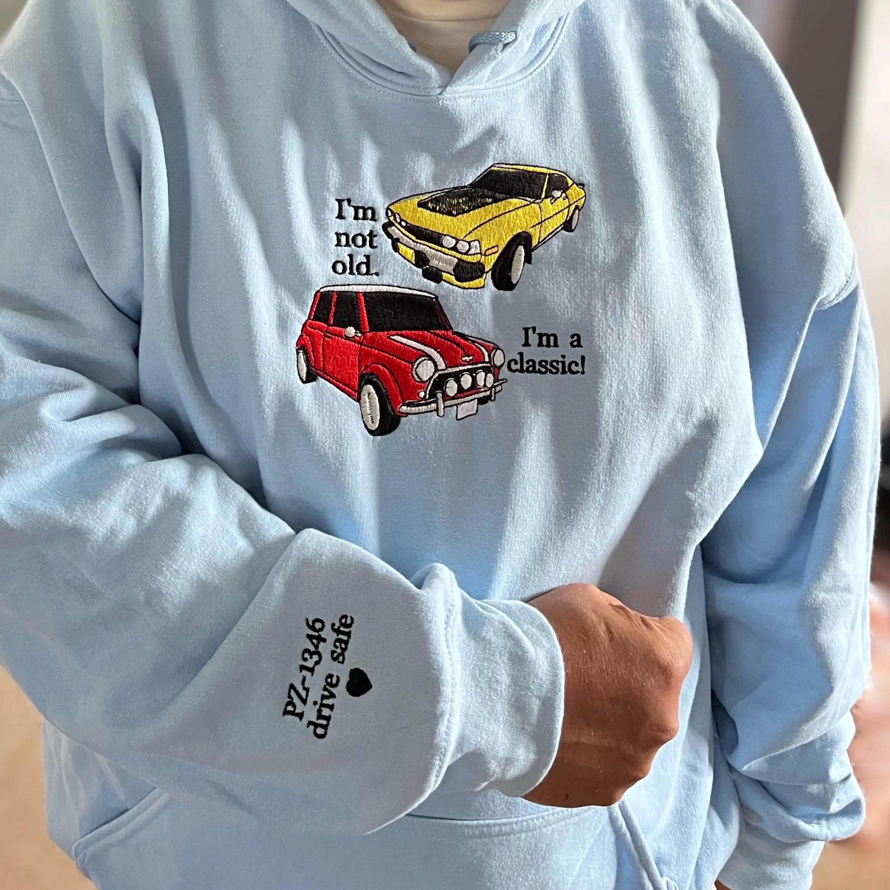 Custom Car Hoodie Embroidered Car Sweatshirt | Gift For Husband