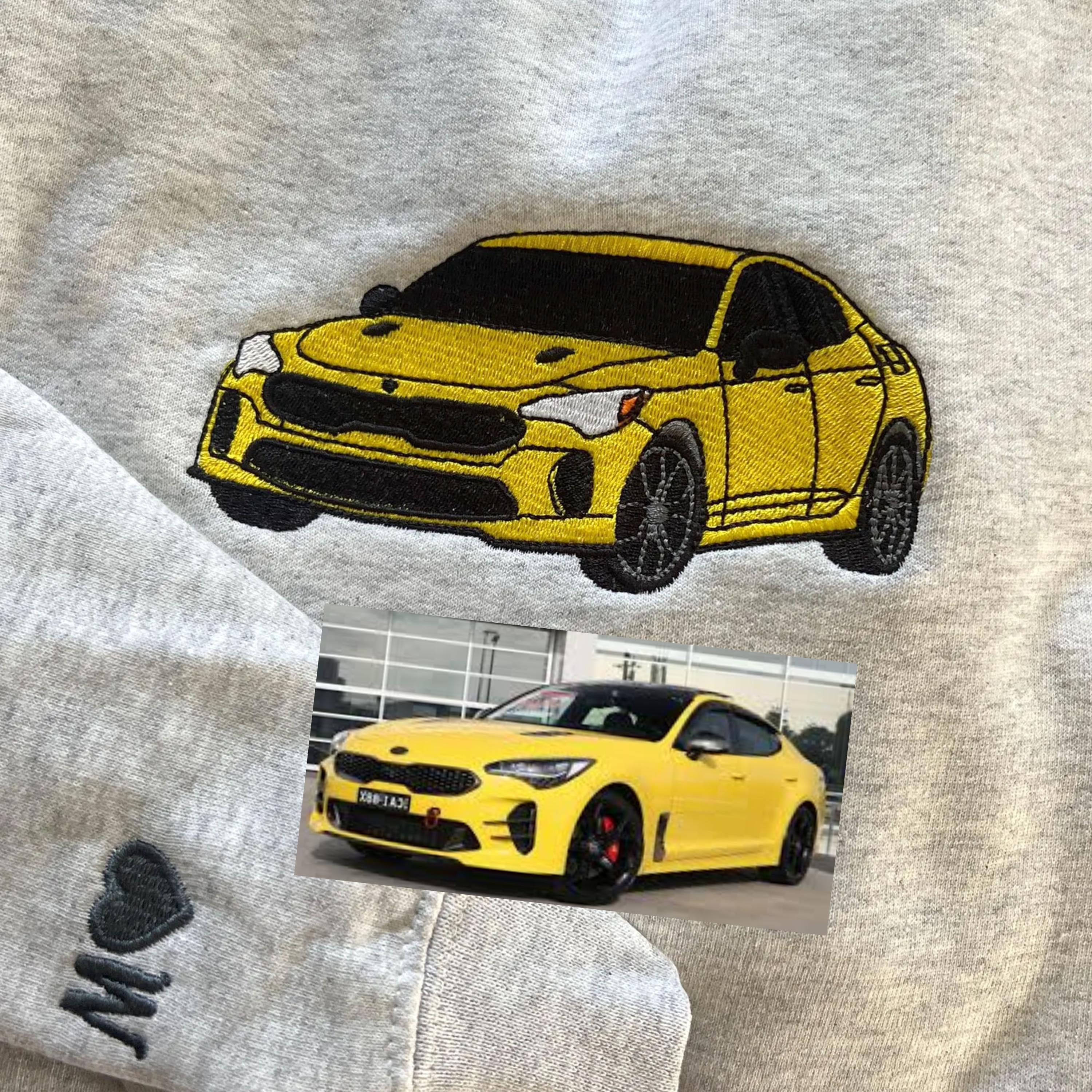 Custom Car Hoodie Embroidered Car Sweatshirt | Gift For Husband