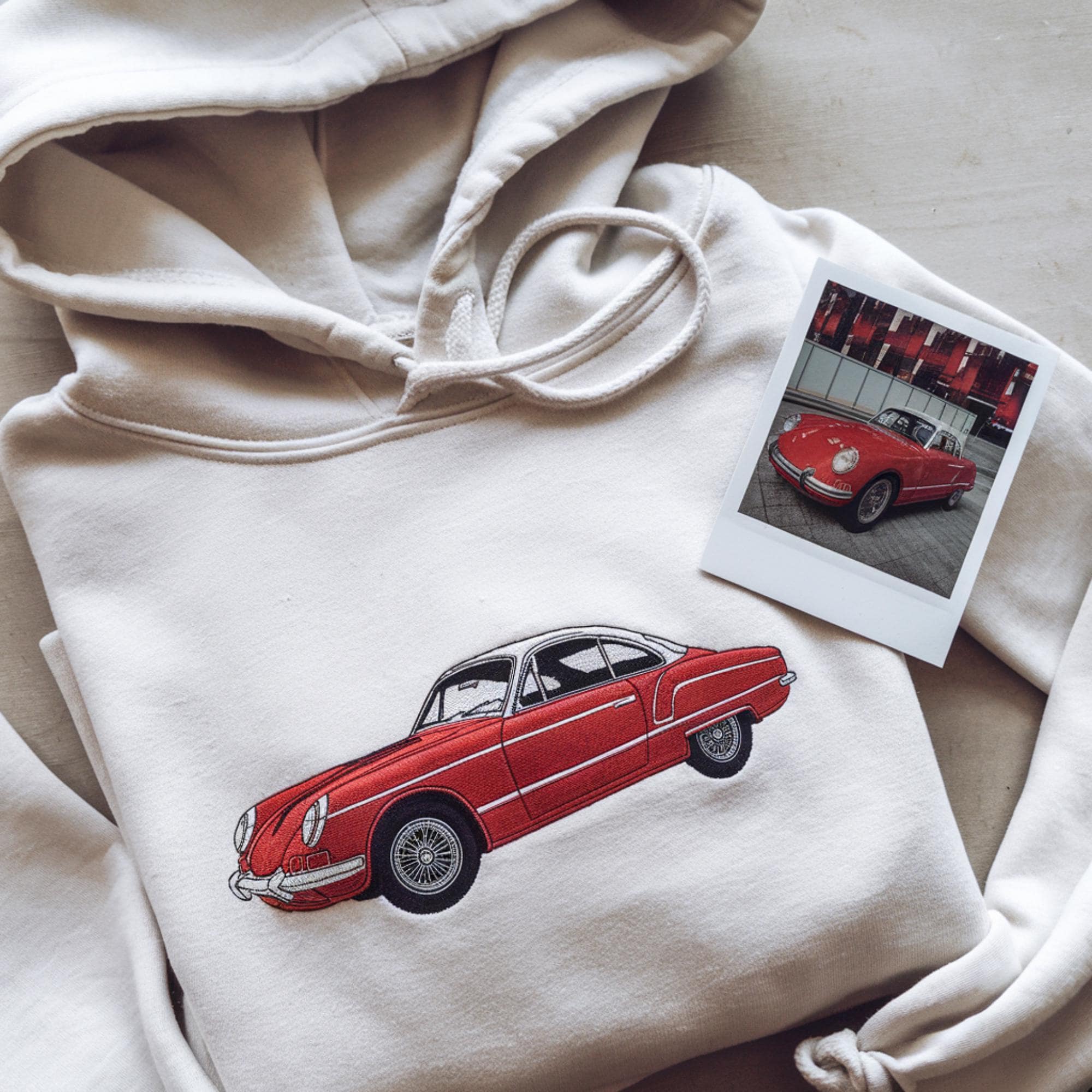 Custom Embroidered Car Hoodie and Sweatshirt, Personalized Dad Gift Sweatshirt, Gift For Him, Father's Day Gift Hoodie