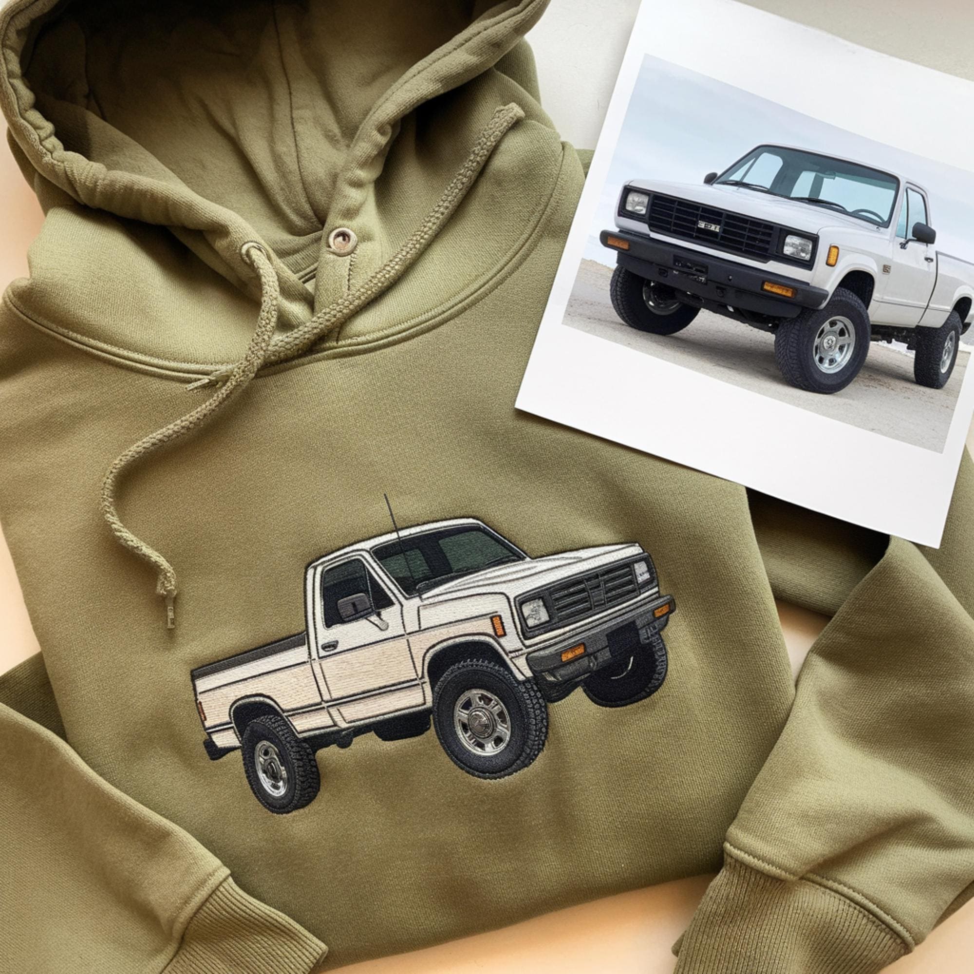 Custom Embroidered Car Hoodie and Sweatshirt, Personalized Dad Gift Sweatshirt, Gift For Him, Father's Day Gift Hoodie