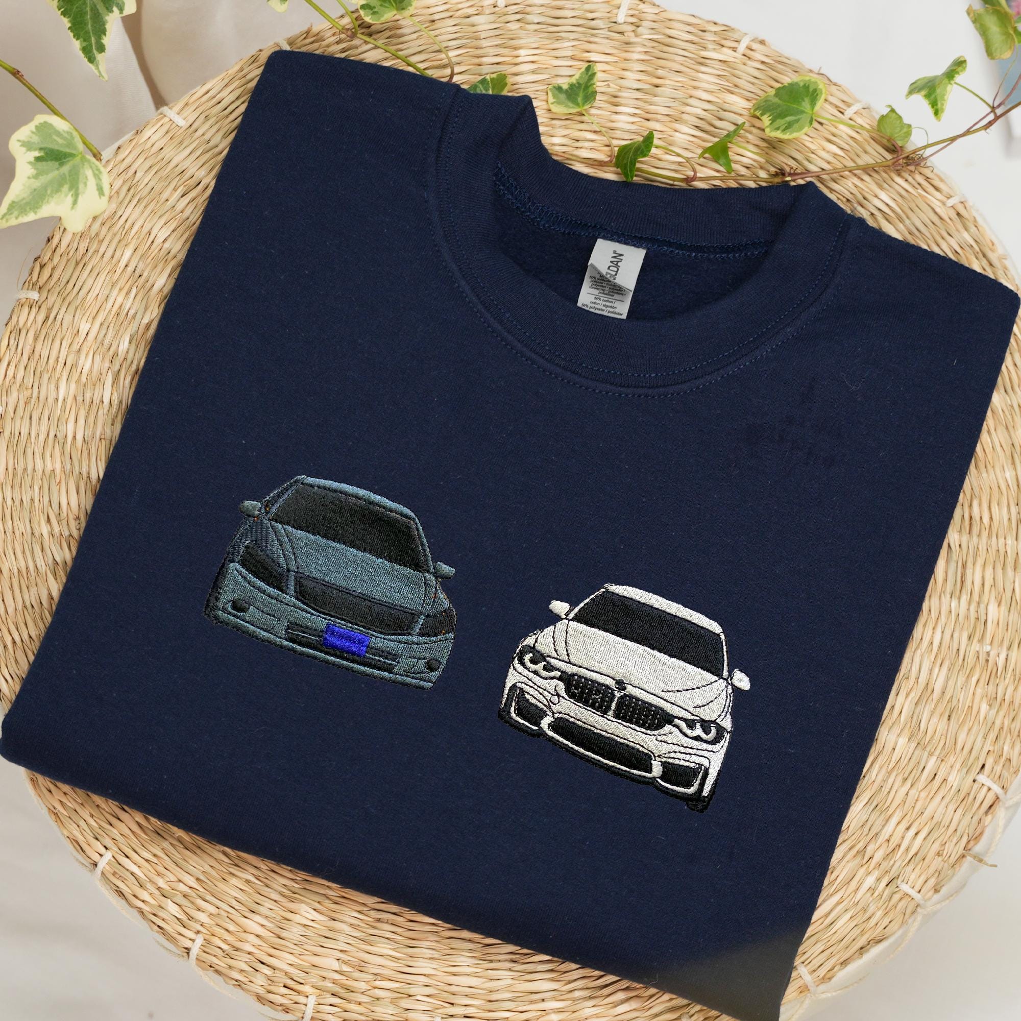 Custom Embroidered Car Sweatshirt From Your Photo - Personalized Car Hoodie For Husband - Car Portrait Shirt -Classic Car Gift For Boyfriend