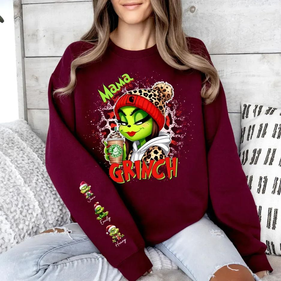 Custom Christmas Movie Characters Mama and Daddy Sweatshirt